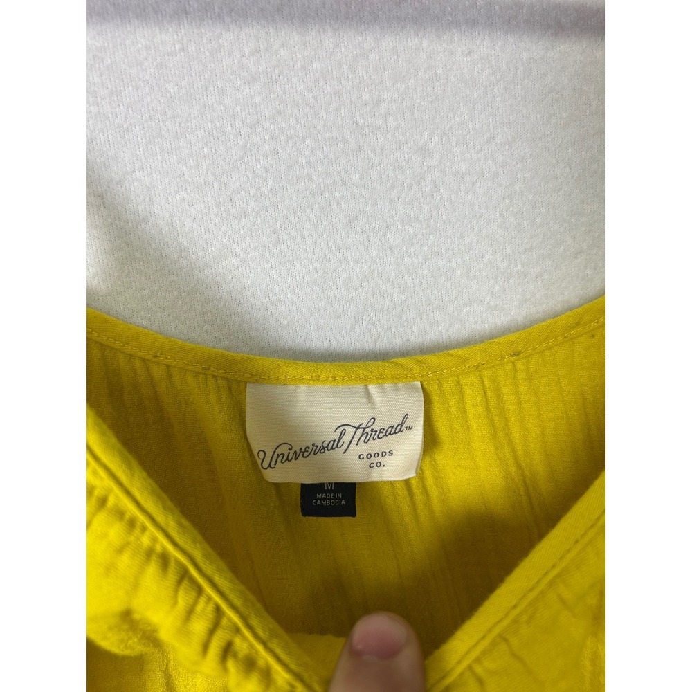 Boho Universal Thread Womens Medium Yellow Tiered… - image 2